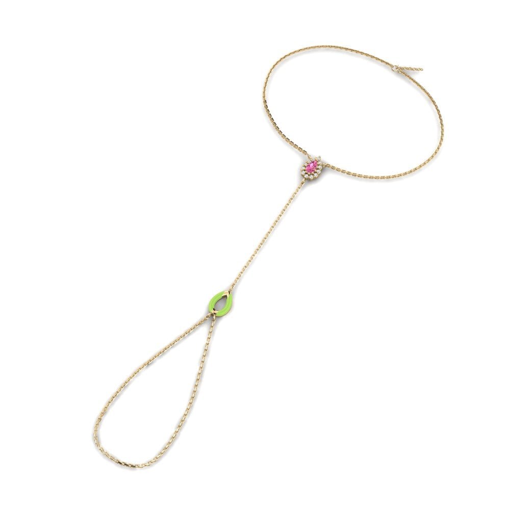 Pink Tourmaline Finger Bracelet Cochran