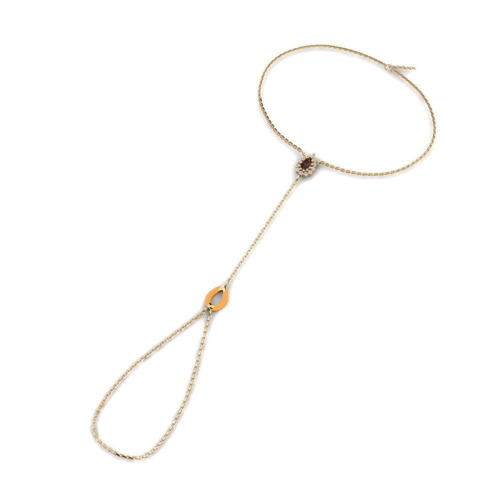Smoky Quartz Finger Bracelet Cochran