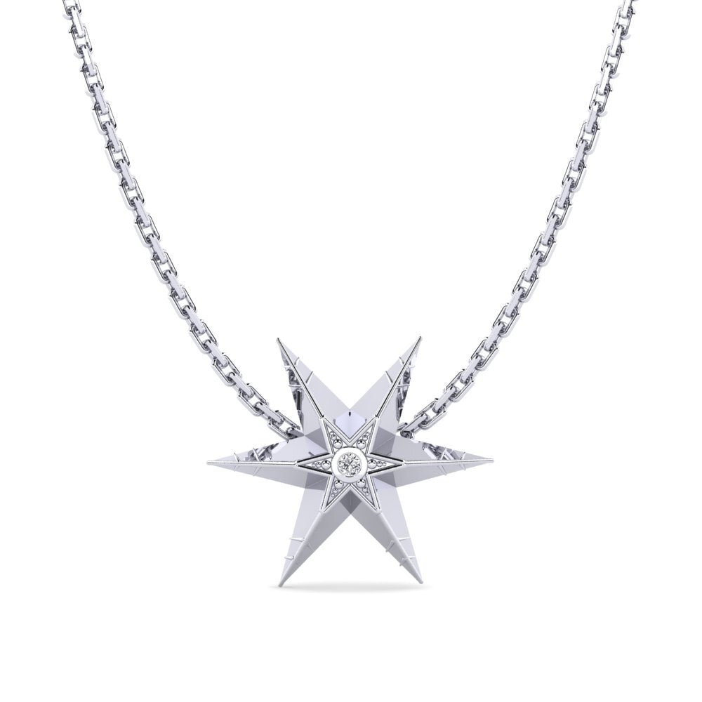Plata 925 Diamante cultivado en laboratorio Colgante de Mujer Coding