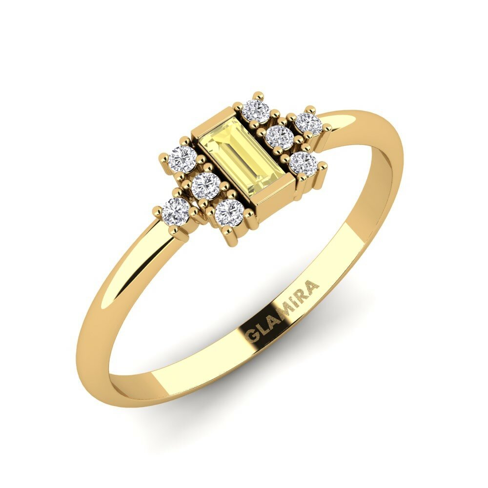 Zafiro amarillo Anillo de compromiso Coerce