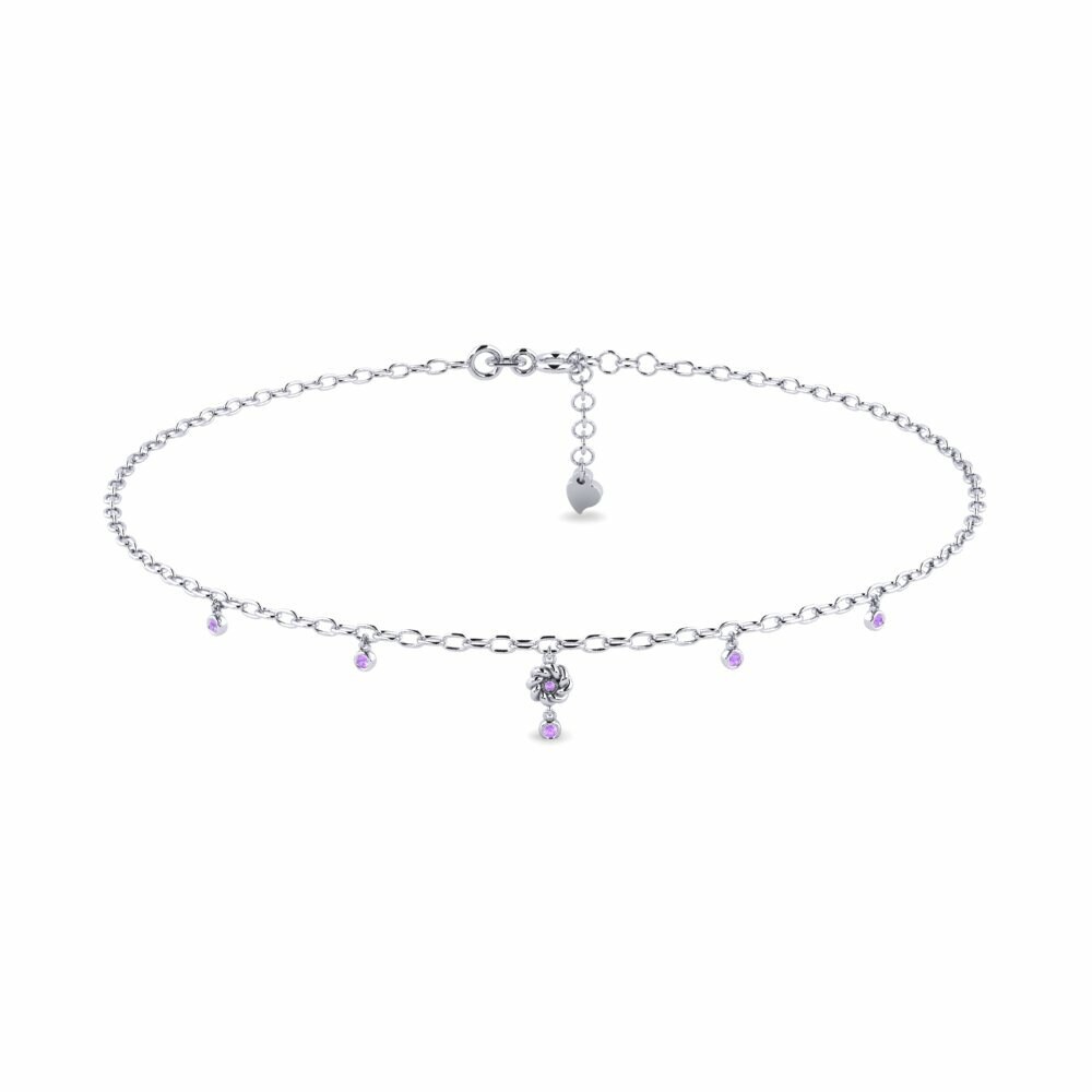 Damen fußkette Cofrena Amethyst