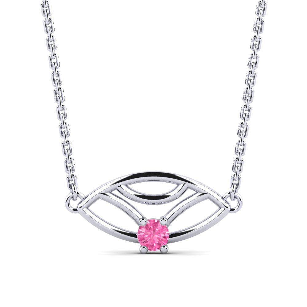 Zafiro Rosado Collar de Mujer Colibril