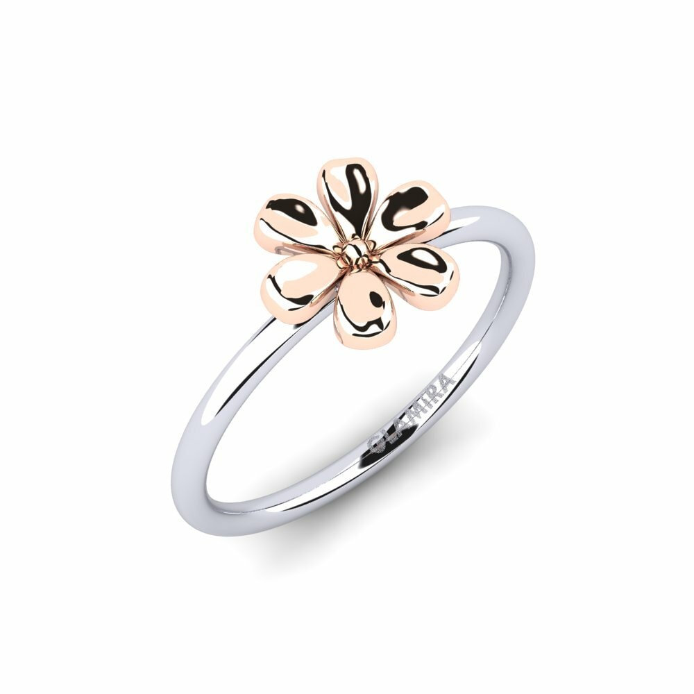 Flowers Kids Rings Coliena 585 White & Rose Gold