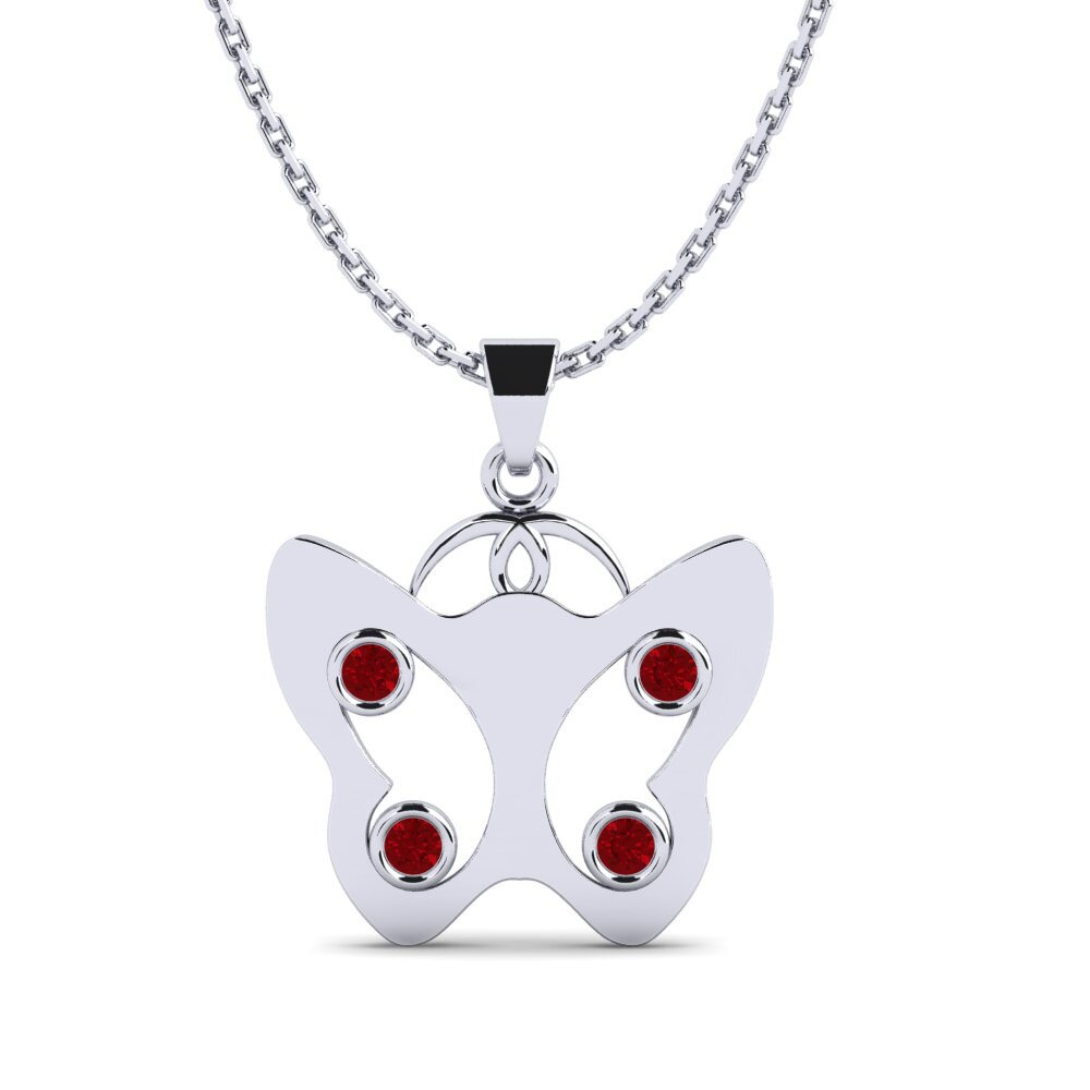 Red Zirconia Women's Pendant Compotiera