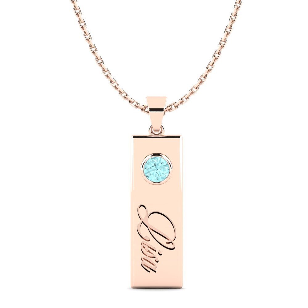 Rotgold 585 Aquamarin Damen anhänger Concetta
