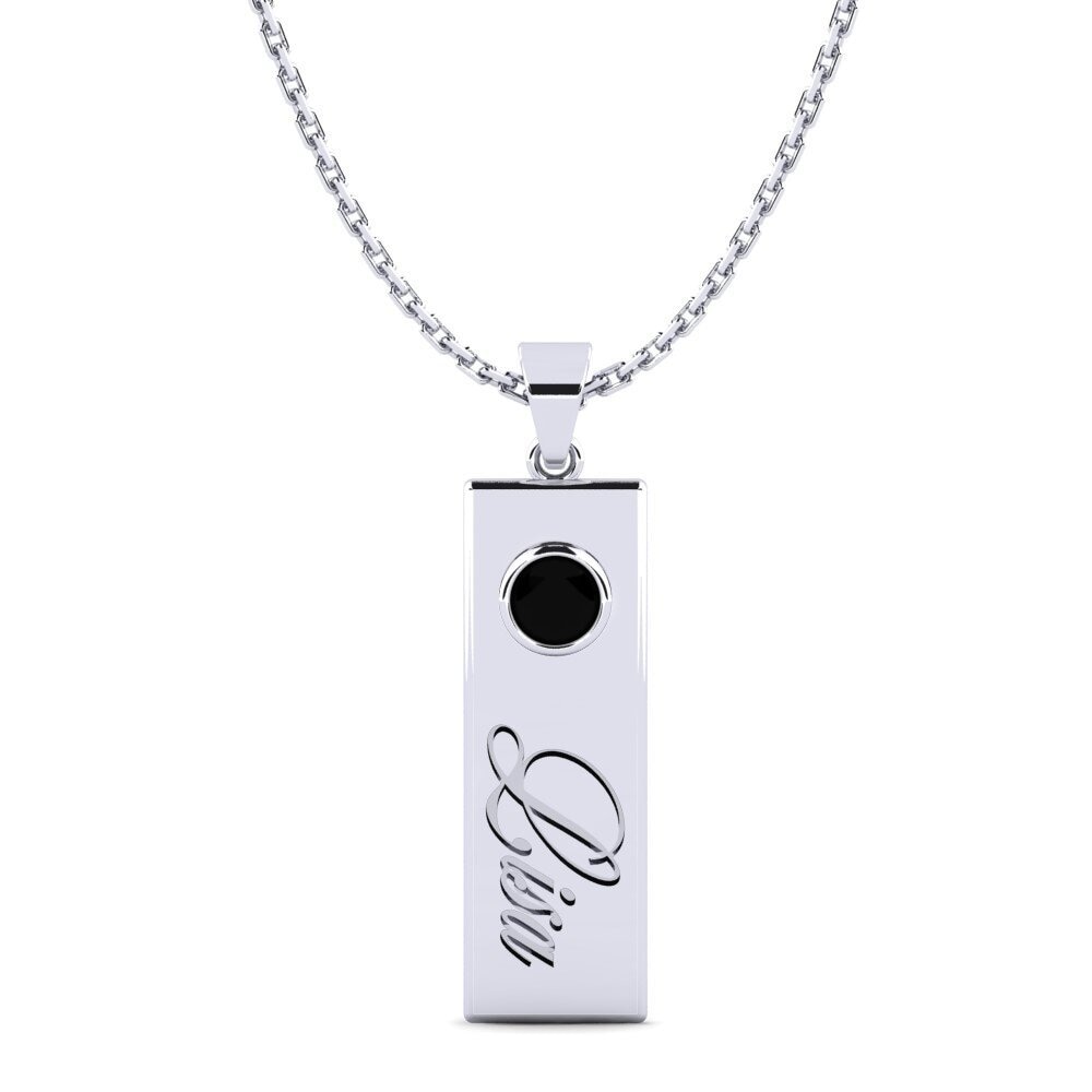 Weiß-Silber Schwarzer Onyx Damen anhänger Concetta