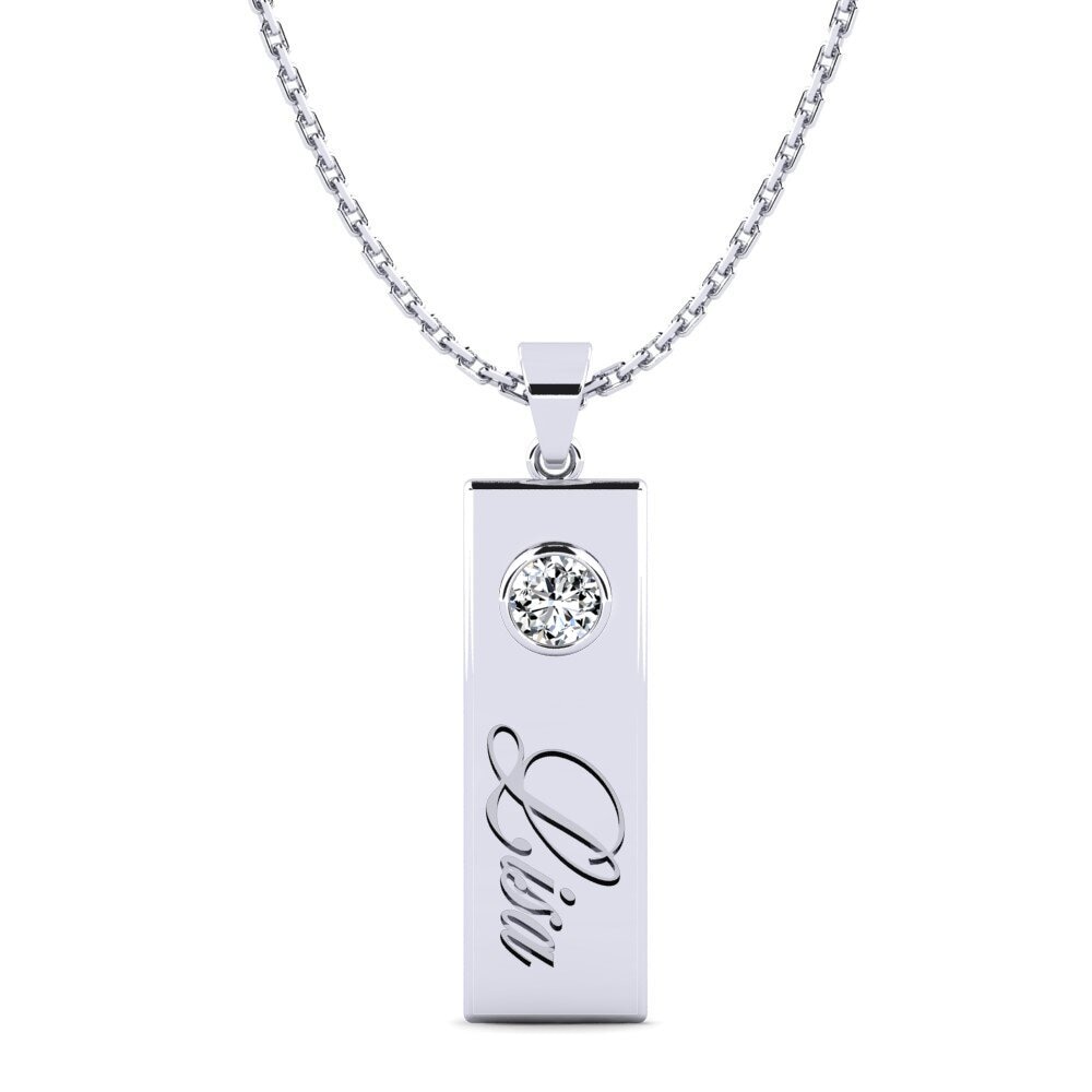 Weiß-Silber Zirkonia Damen anhänger Concetta