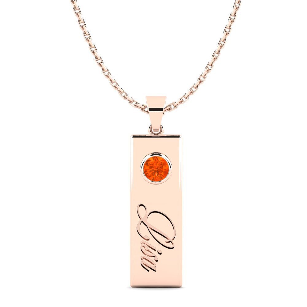 Rotgold 585 Feueropal Damen anhänger Concetta
