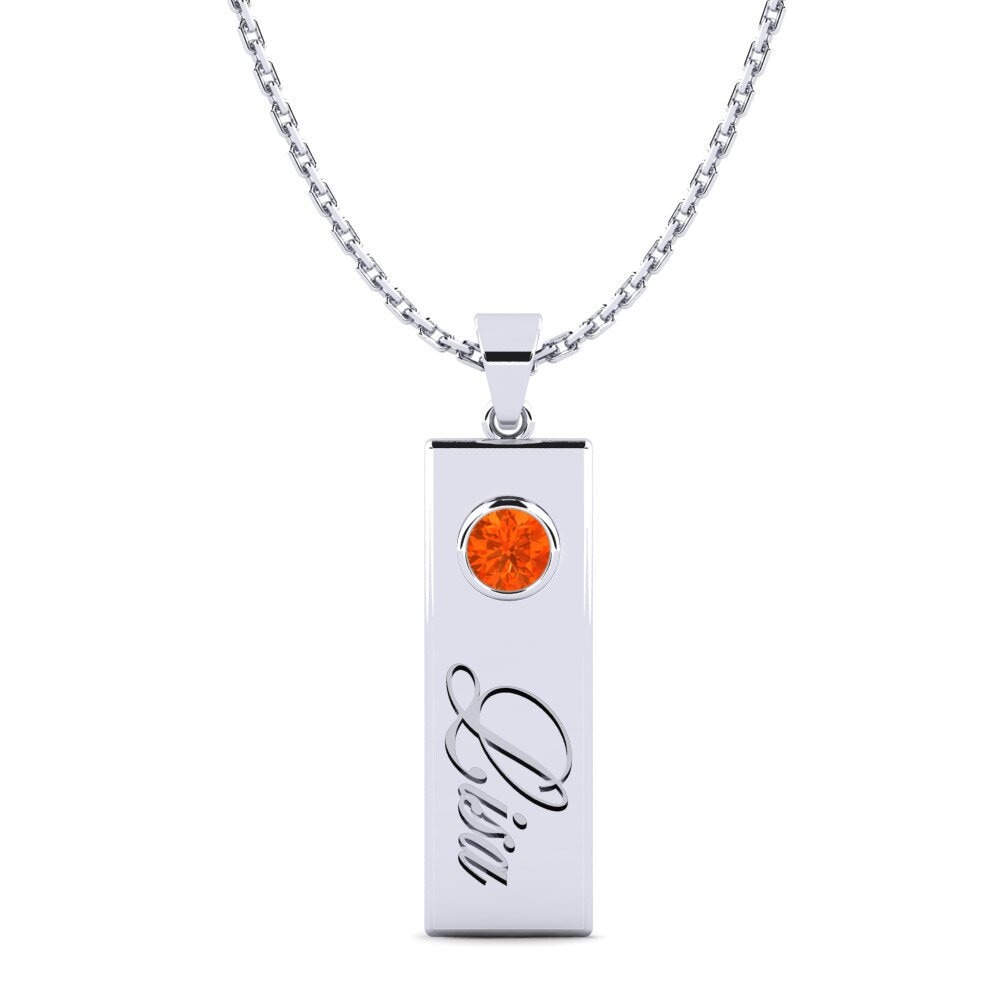 Weiß-Silber Feueropal Damen anhänger Concetta