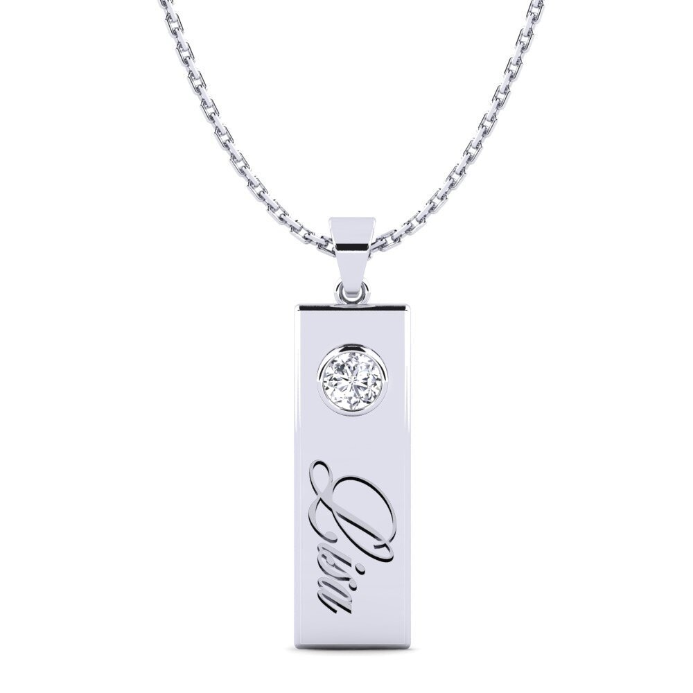 Weiß-Silber Labor-gezüchteter Diamant Damen anhänger Concetta