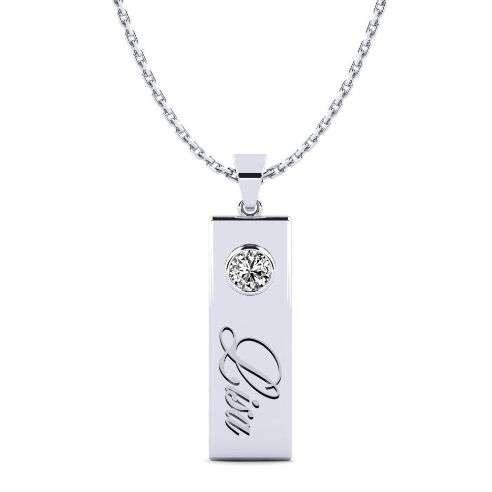 Weiß-Silber Moissanit Damen anhänger Concetta