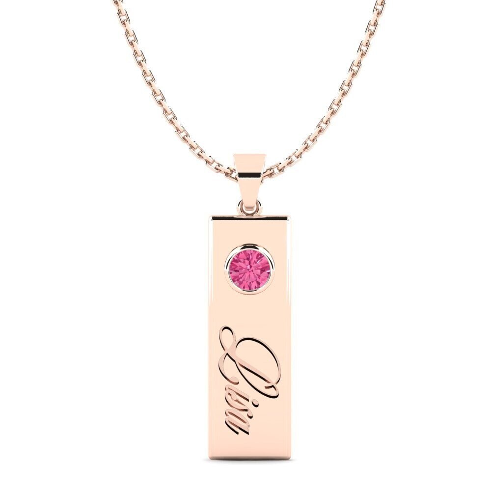 Rotgold 585 Rosa Turmalin Damen anhänger Concetta