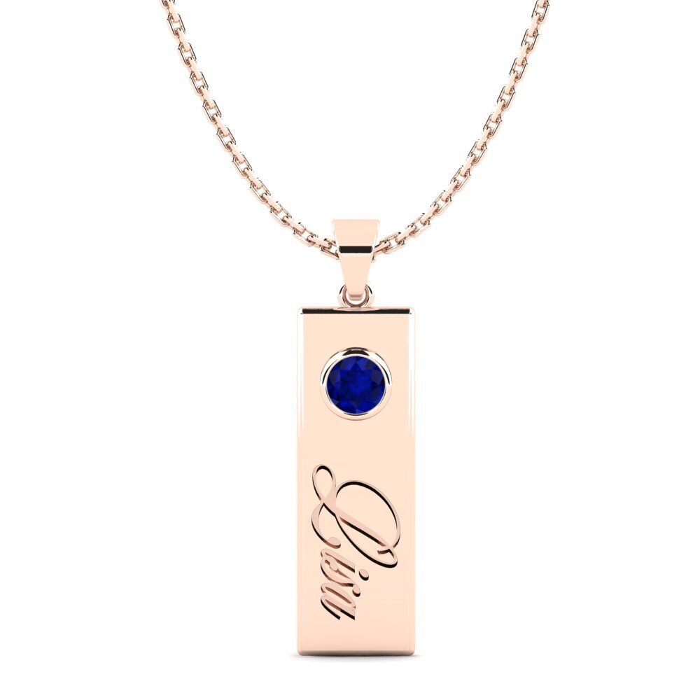 14k Rose Gold Sapphire Women's Pendant Concetta