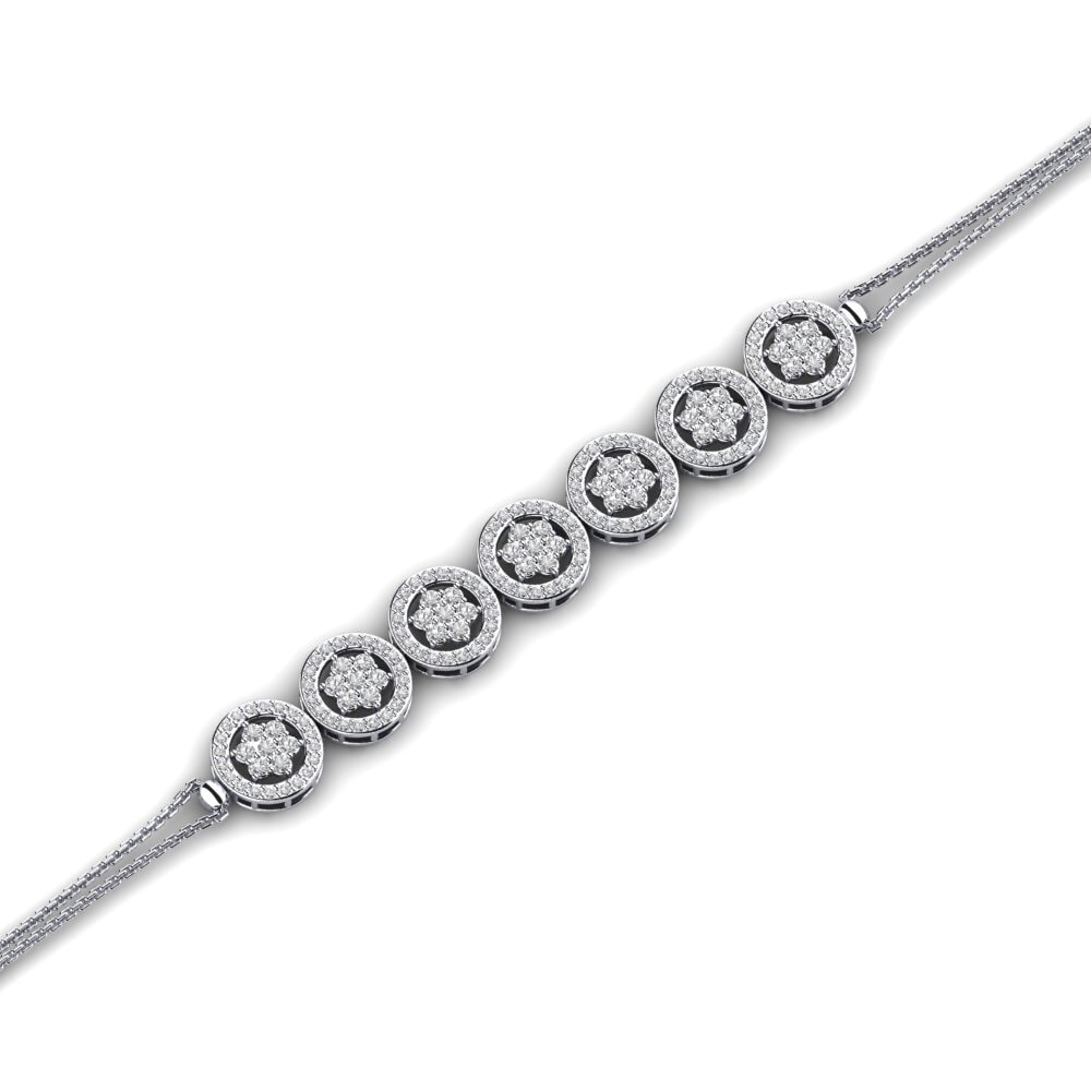 Zafiro blanco Pulsera de Mujer Conchita