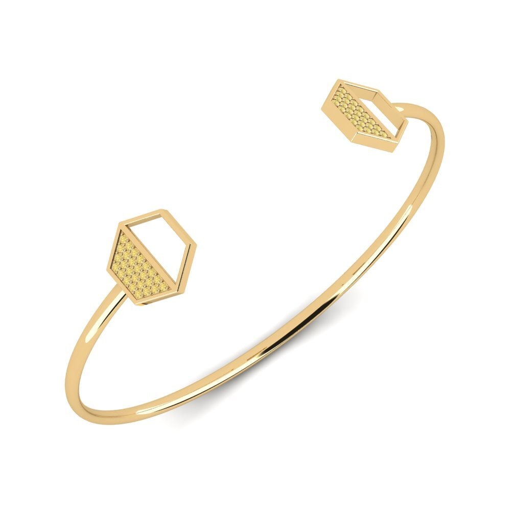 Diamant Jaune Bracelet pour femme Condledn