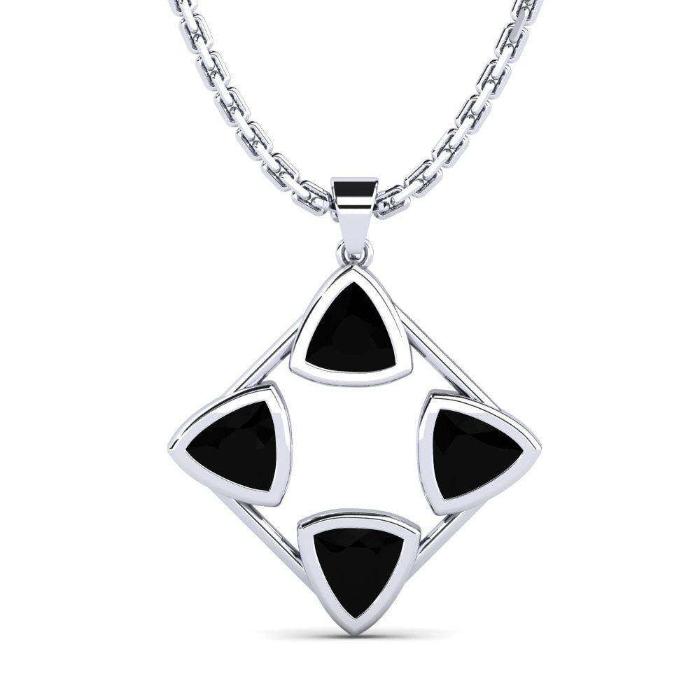 Trillion Black Sapphire Women's Pendant Condora