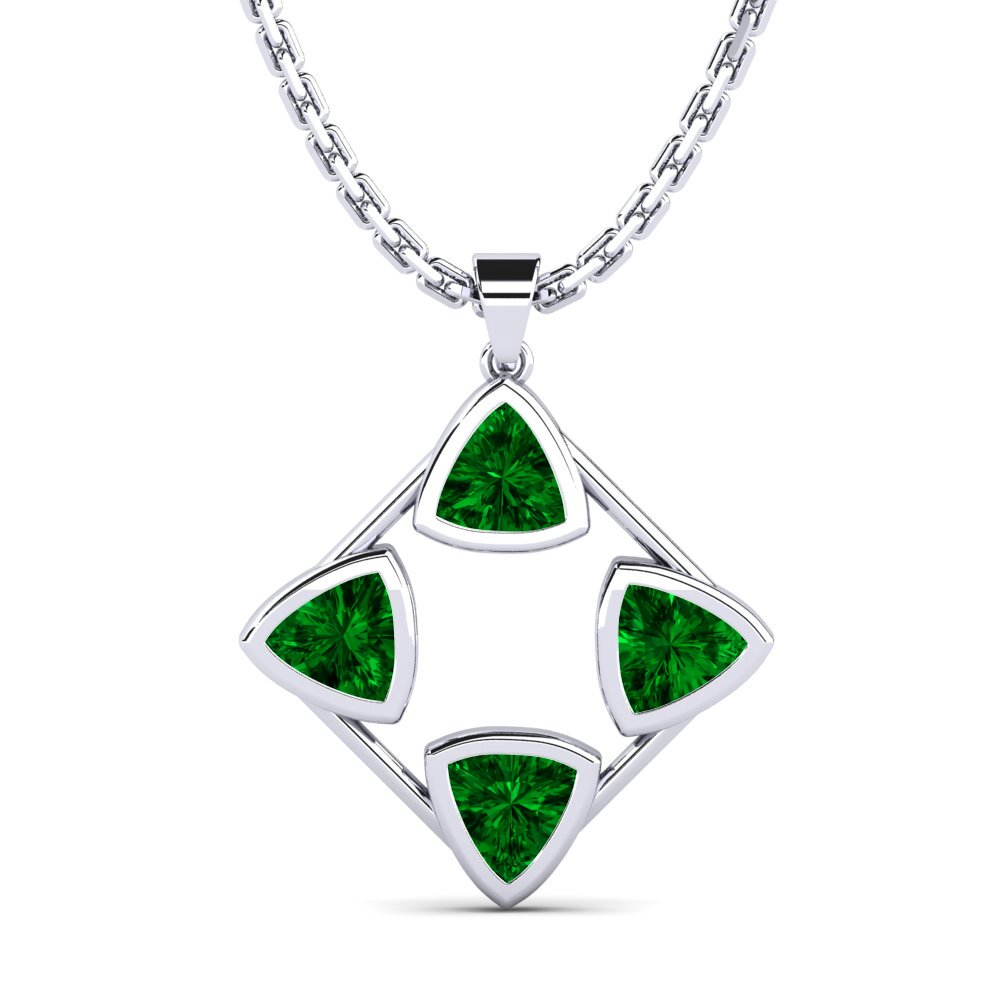 Trillion Green Zirconia Pendant Condora