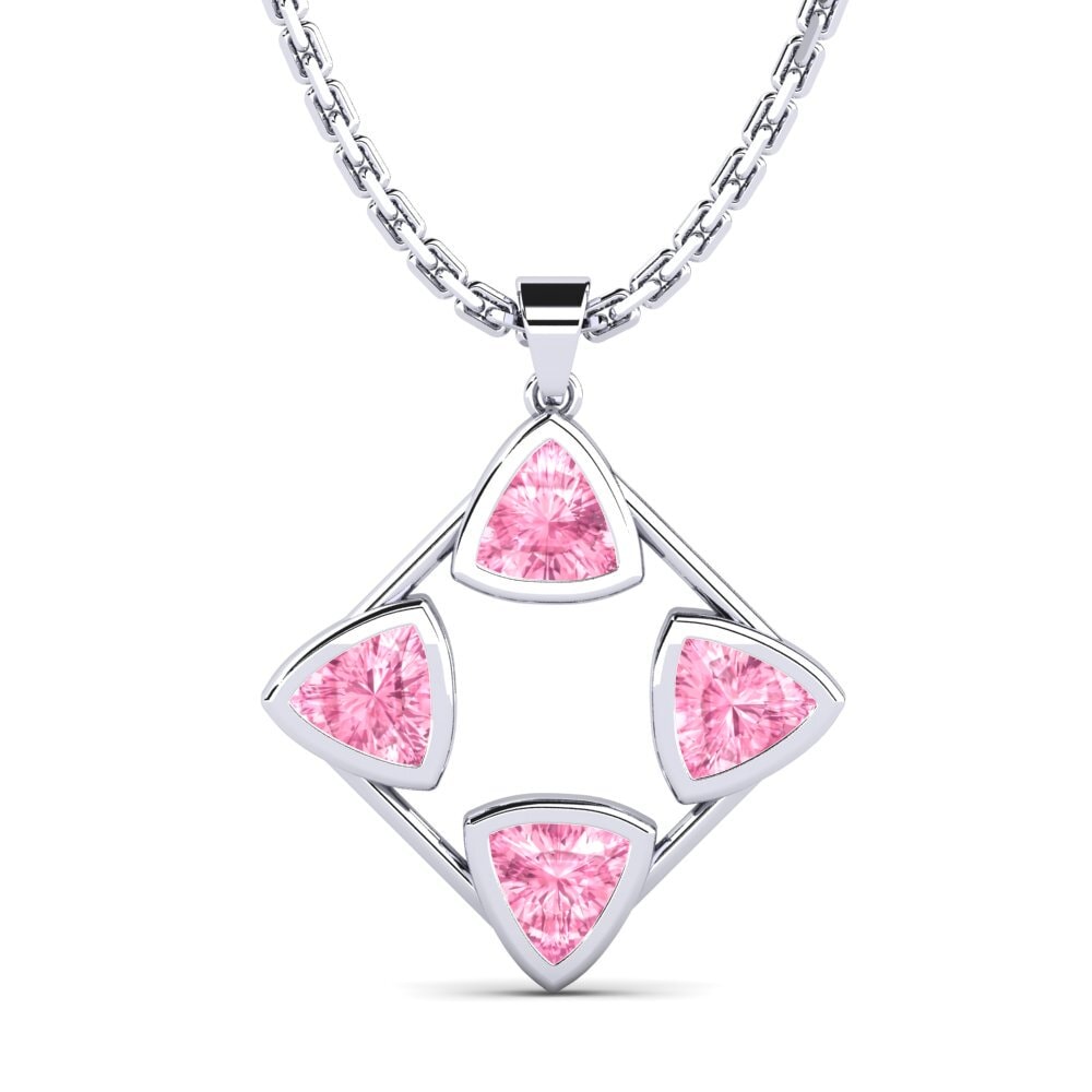 Trillion Pink Sapphire Pendant Condora