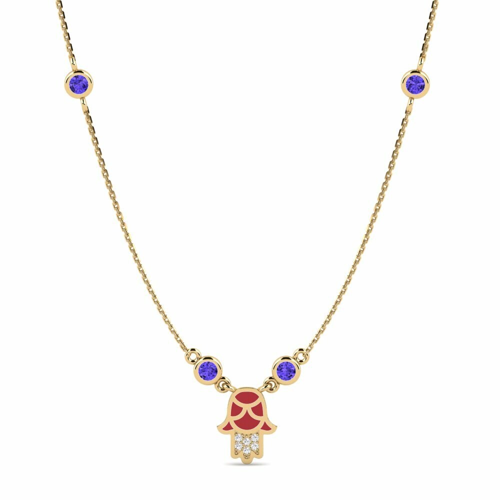 Vàng 18K Đá Tanzanite Dây chuyền nữ Confiar