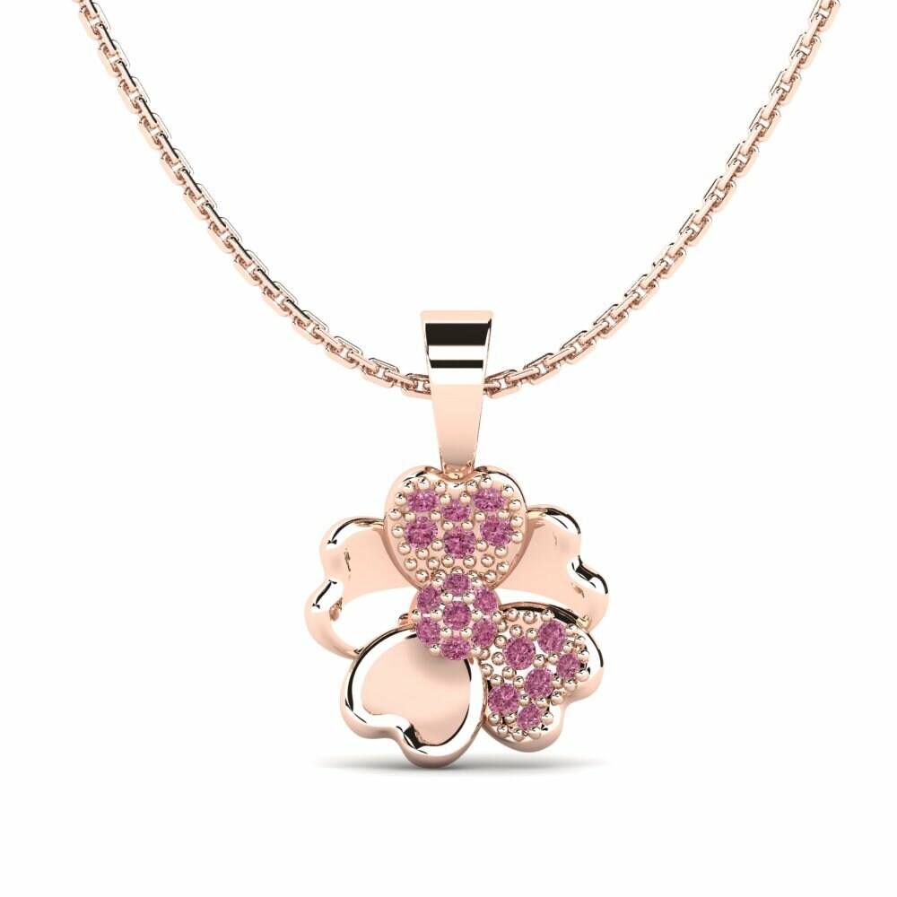 14k Rose Gold Rhodolite Garnet Women's Pendant Confirm