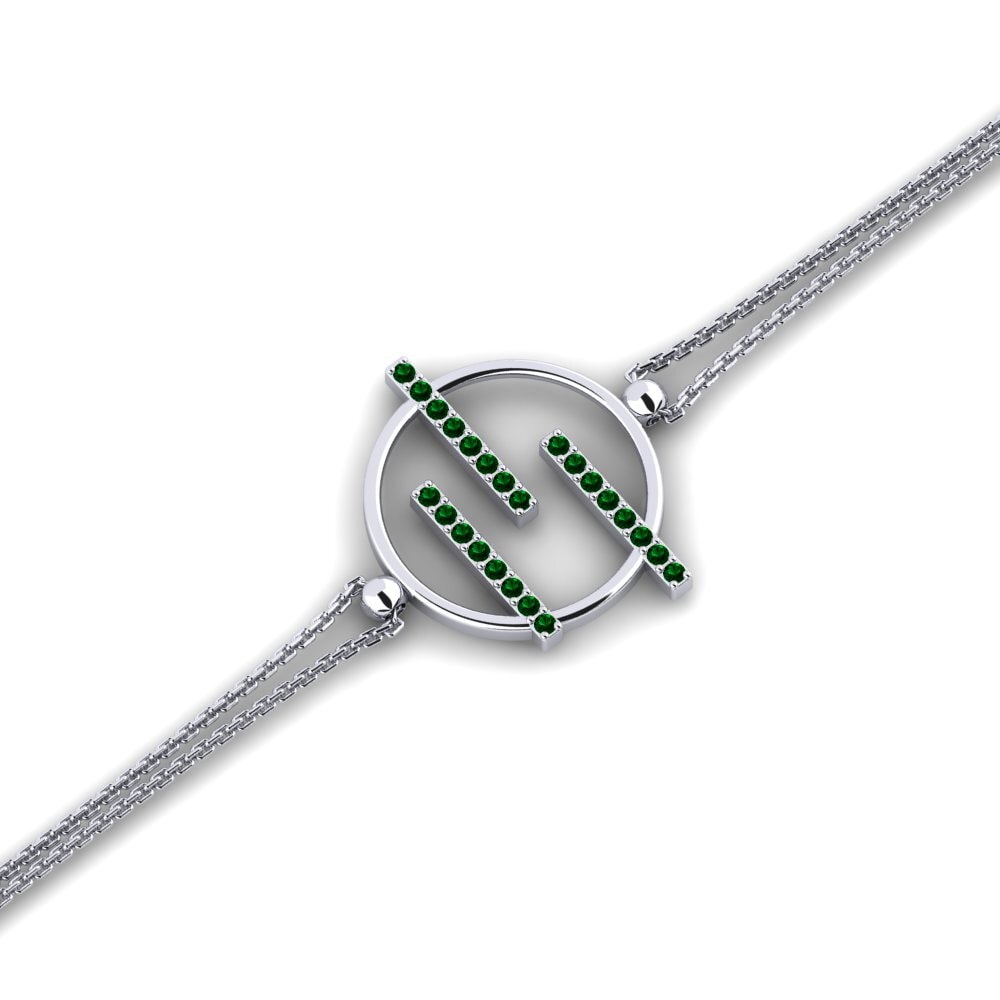 Bracelet Infini Argent 925 Avec Opale Bleue Et Zircons - Extension Incluse - Neuf