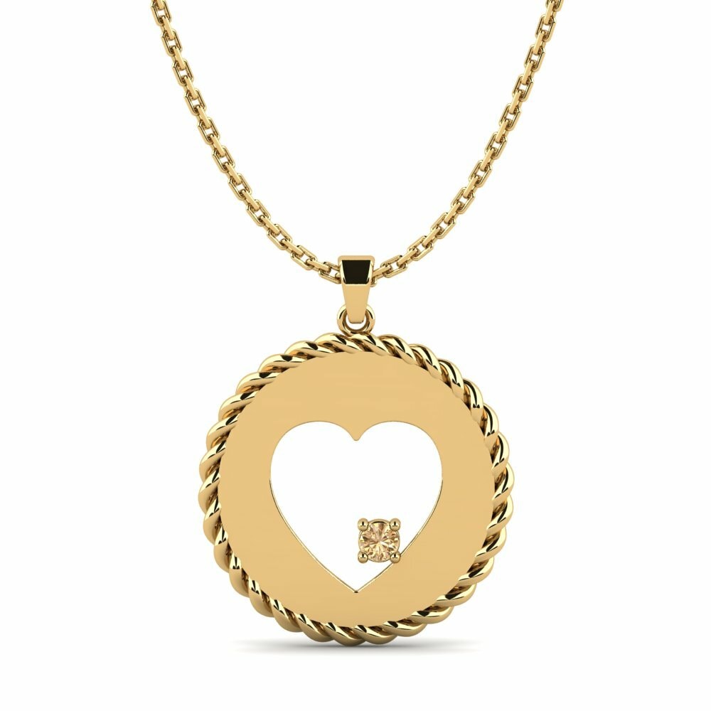 Bruine Diamant Dames Hanger Coniferen