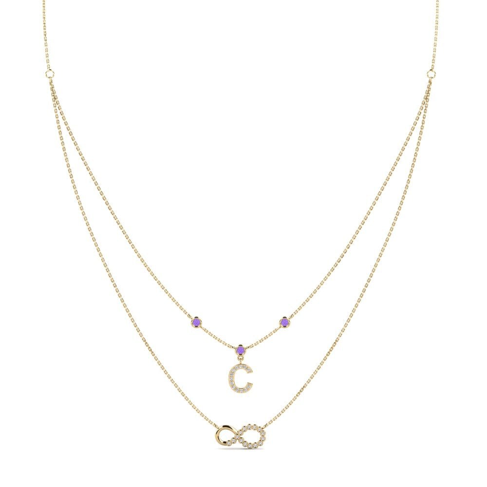 Amethyst Women's Necklace Connectat - C