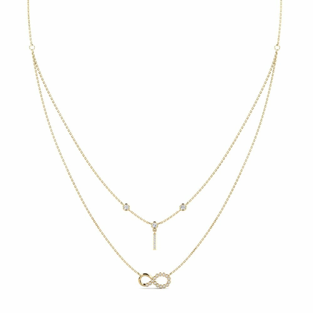 Rund Diamant Damen halskette Connectat - I