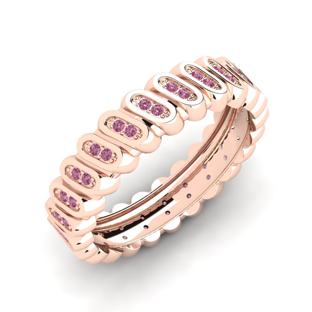 Or rose 14k Grenat de Rhodolite Bague Connolly