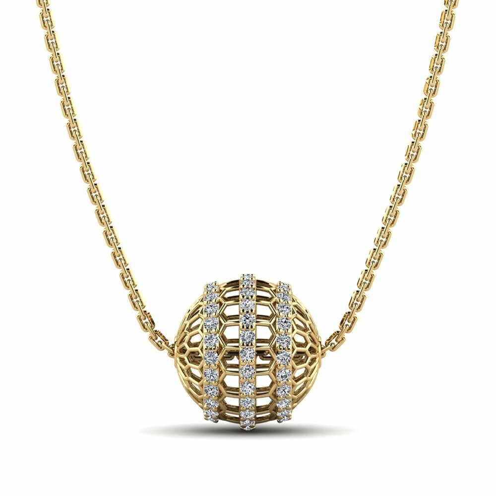 Or Jaune 14k Pendentif pour femme Constance