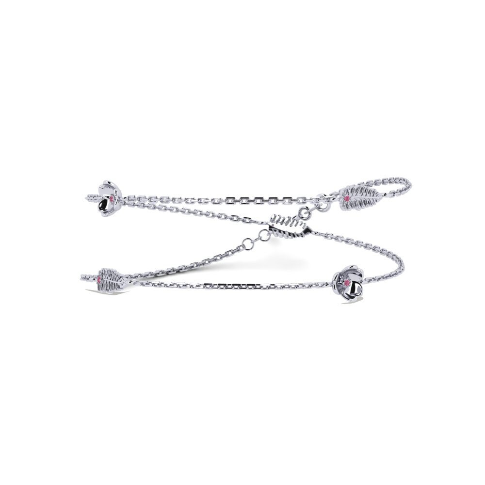 18ct White Gold Rhodolite Garnet Women's Necklace Constancy