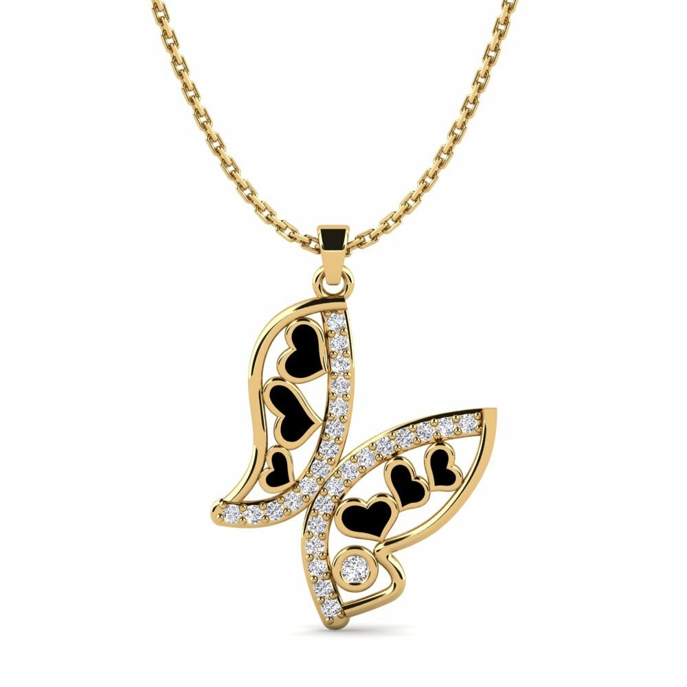 Diamond 14k Yellow Gold Women's Pendant Consullan