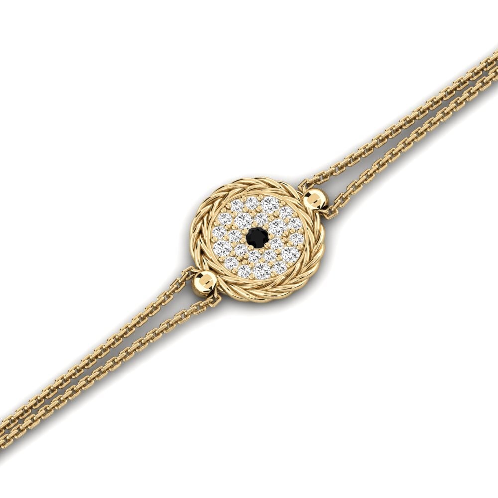 Schwarzer Onyx Damen armband Contented