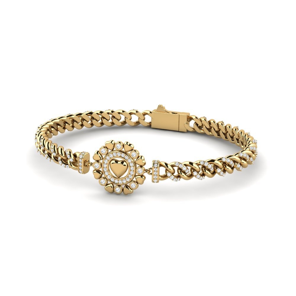 Hochwertige Damen armband Contracker mit 0.12 Karat Zirkonia Rund ...