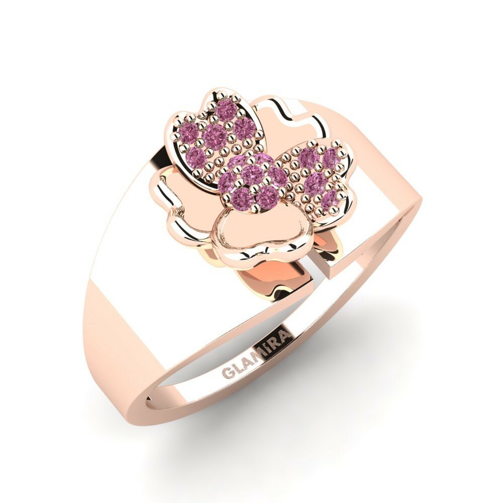 14k Rose Gold Rhodolite Garnet Ring Conventionality