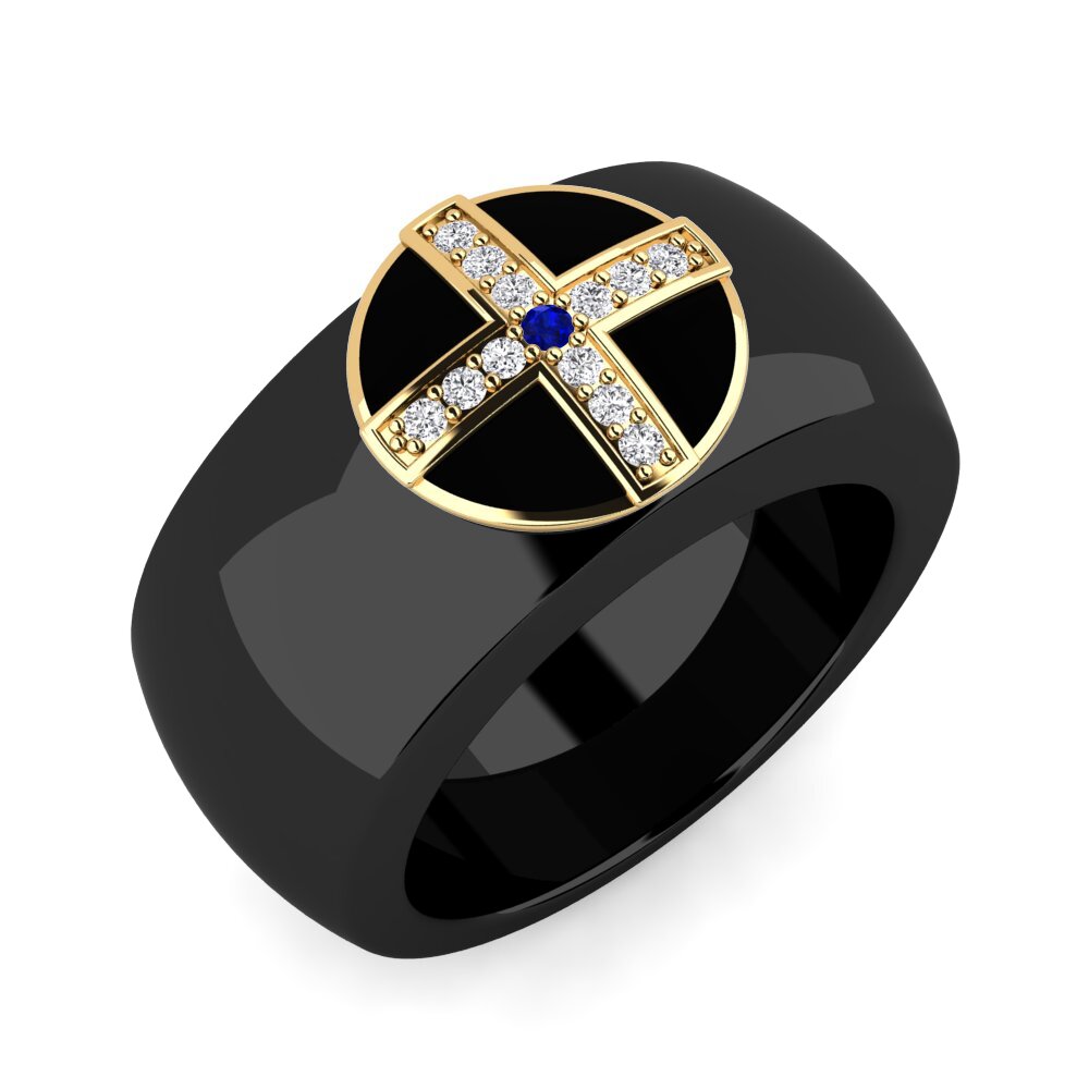 9ct Yellow Gold Sapphire Ring Convive