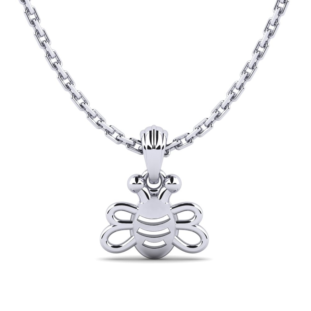 9k White Gold Kid's Pendant Convold