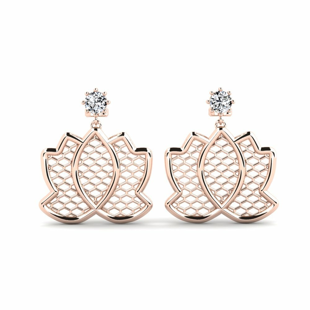 14k Oro Rosa Pendiente de mujer Cooke