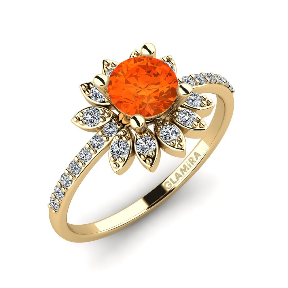 Fire Opal Women's Ring Coqu