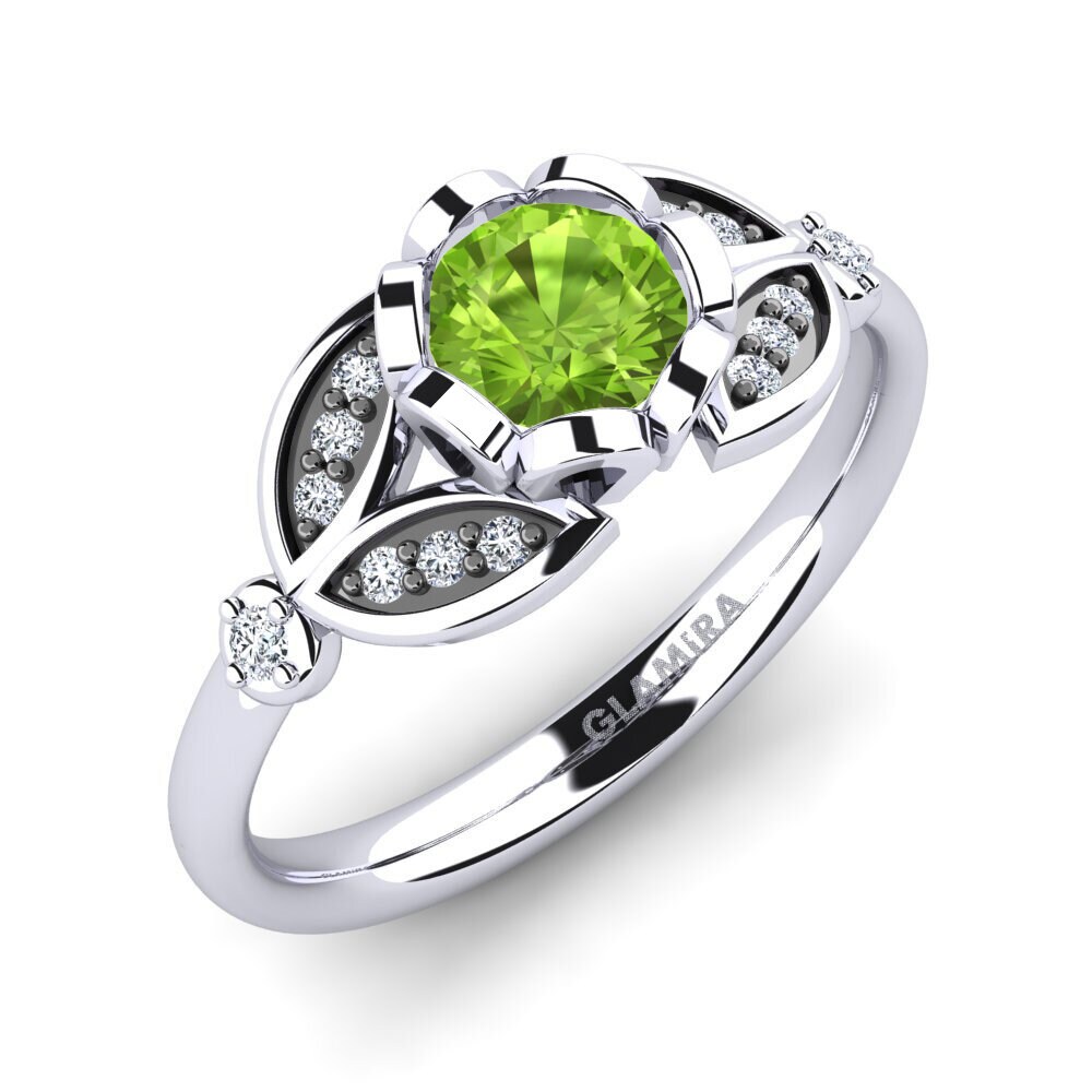 Peridot Engagement Ring Coralee