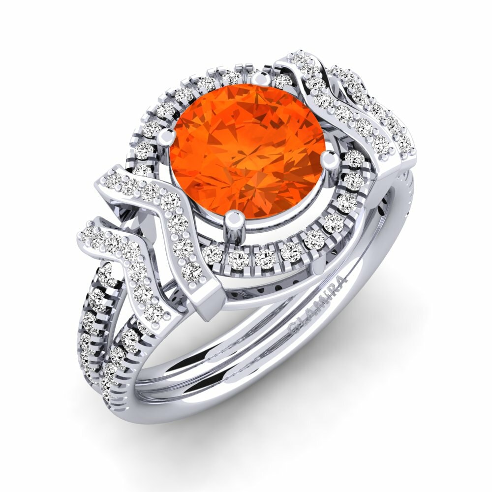 Fire-Opal Engagement Ring Coralie