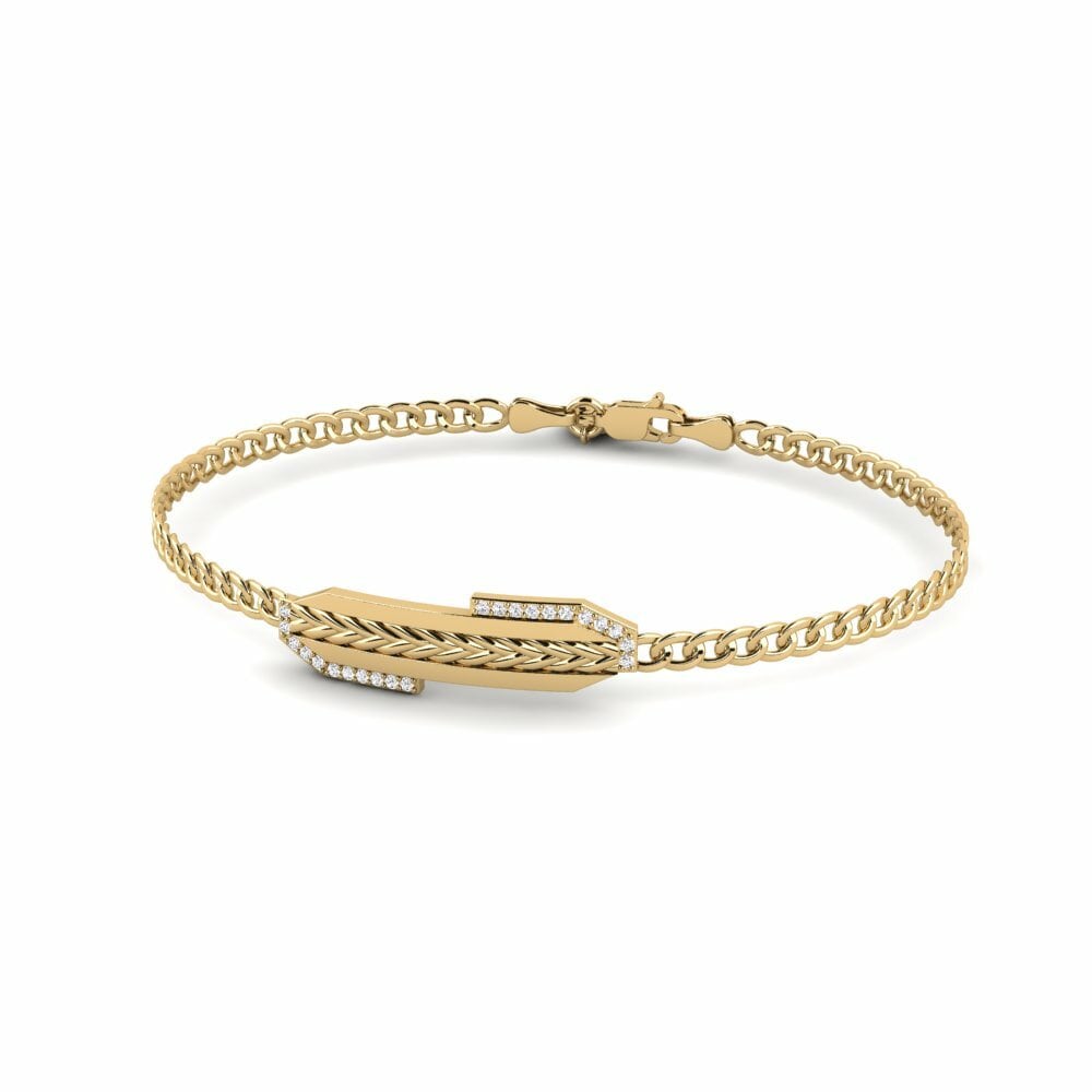 Oro Giallo 750 Bracciale da uomo Corbeil
