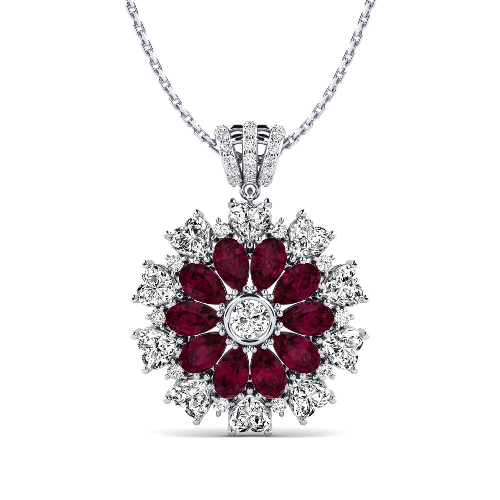 Rhodolite Garnet Women's Pendant Cordialite