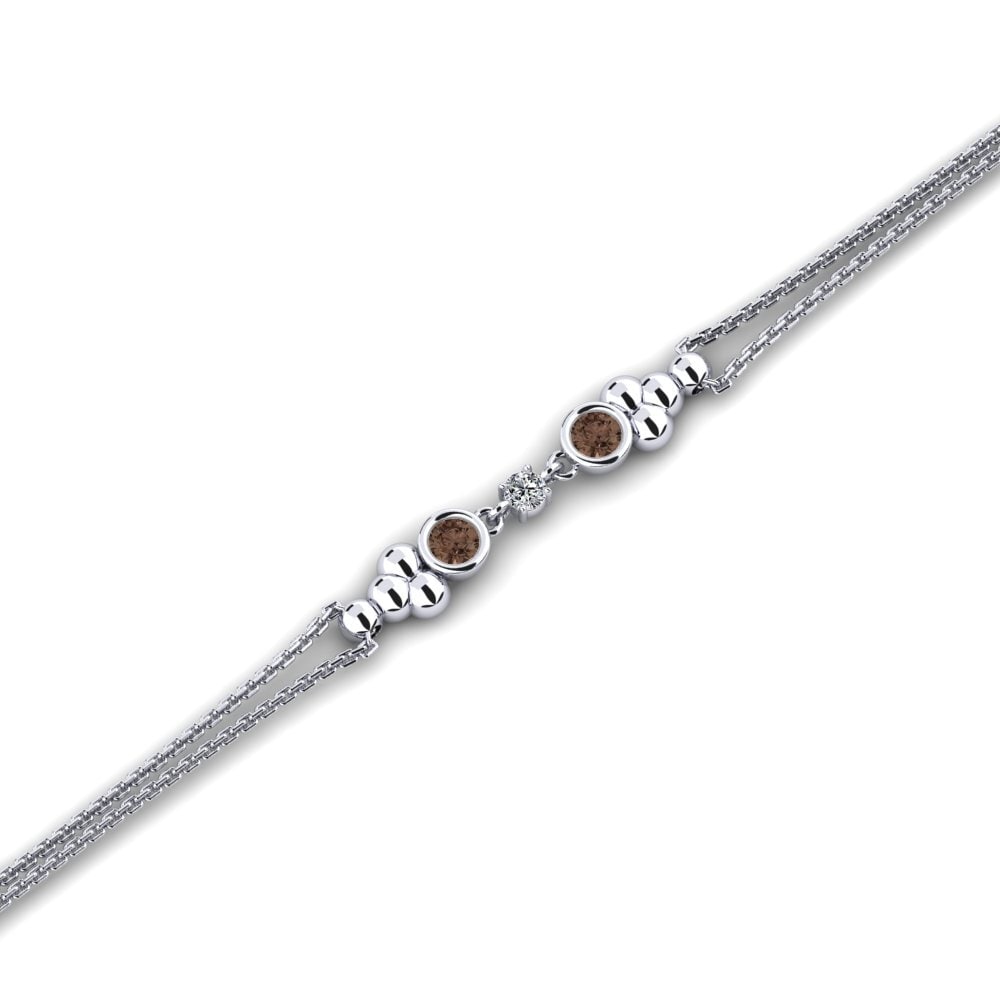 Round Smoky Quartz Women's Bracelet Coreta