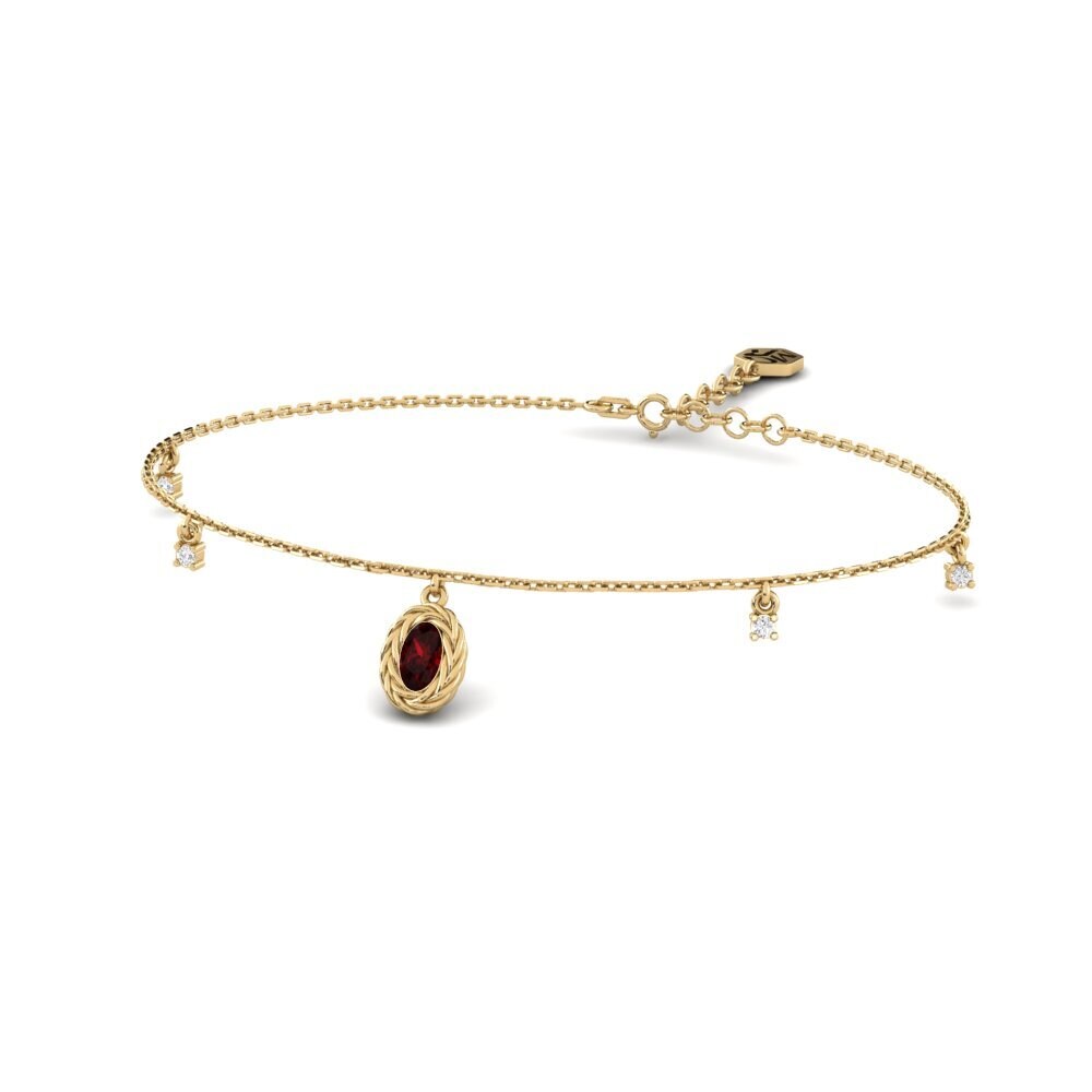Ovale Grenat Bracelet pour femme Coreyta