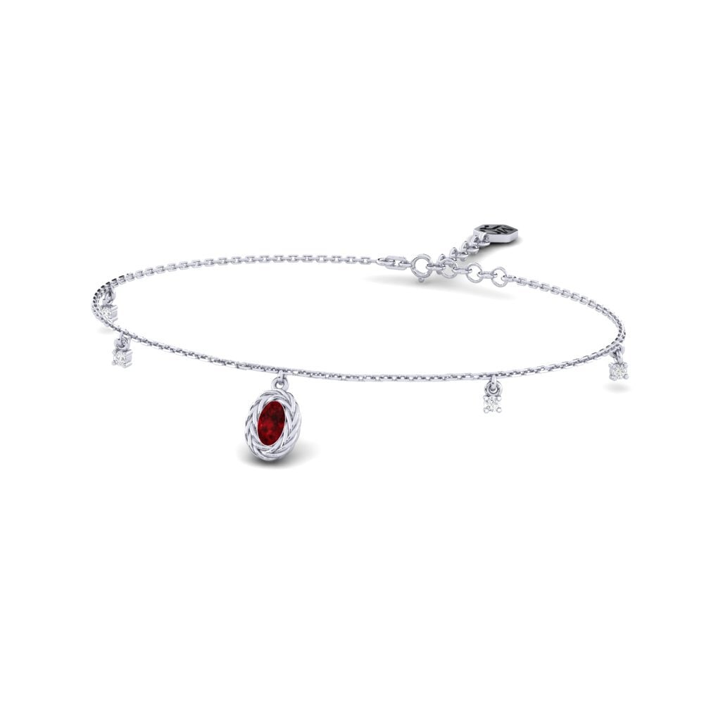 Palladium 950 Rubis Bracelet pour femme Coreyta