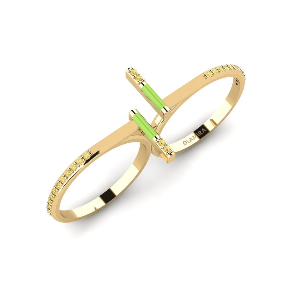 Diamante Amarillo Anillo Corfu
