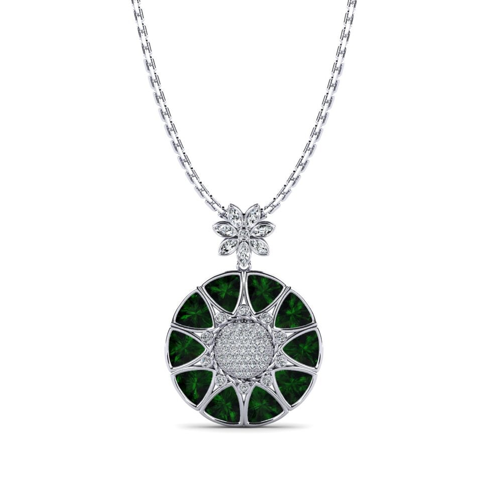Trillion Green Tourmaline Women's Pendant Coriandrell