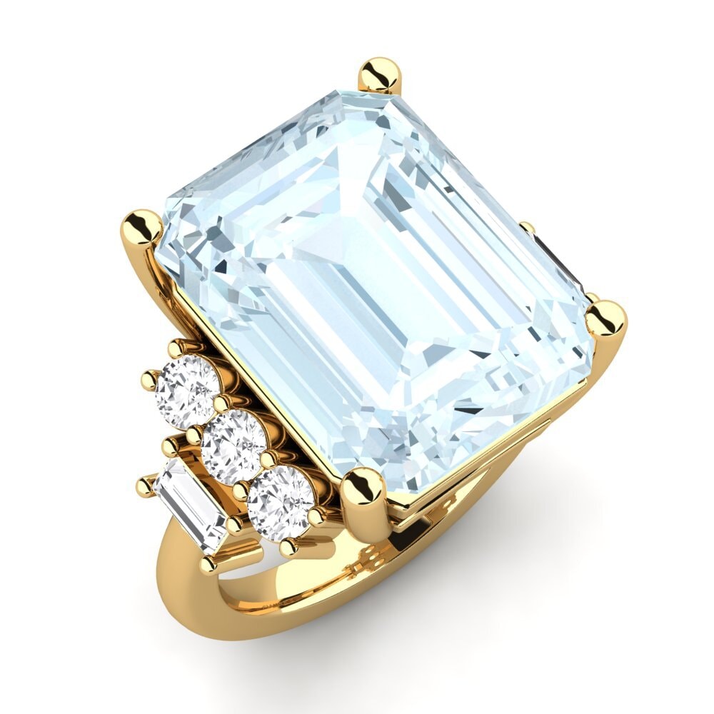 14k Oro Amarillo Anillo Corine