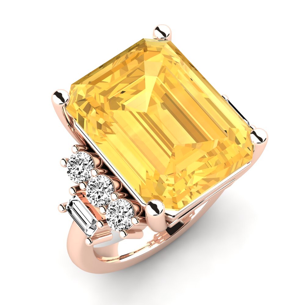 14ct Rose Gold Citrine Ring Corine
